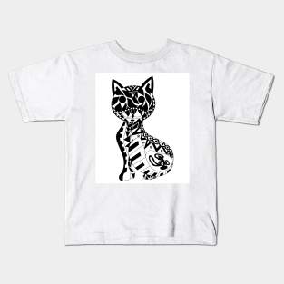 mexican cat gato kun ecopop art Kids T-Shirt